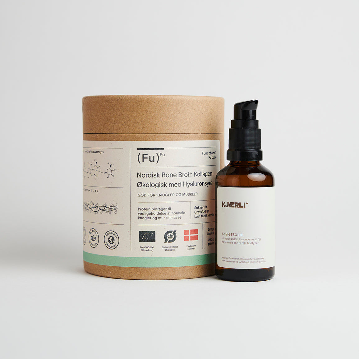 Kjærli Bundle: Kollagenpulver & Ansigtsolie (spar 13,1%)