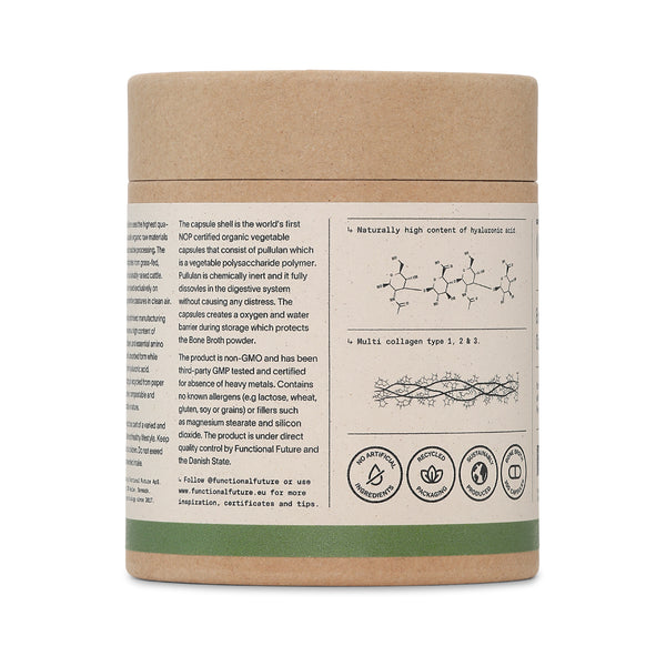 Organic Bone Broth Collagen with Hyaluronic Acid (Powder & Capsules)