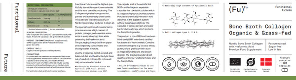 Organic Bone Broth Collagen with Hyaluronic Acid (Powder & Capsules)